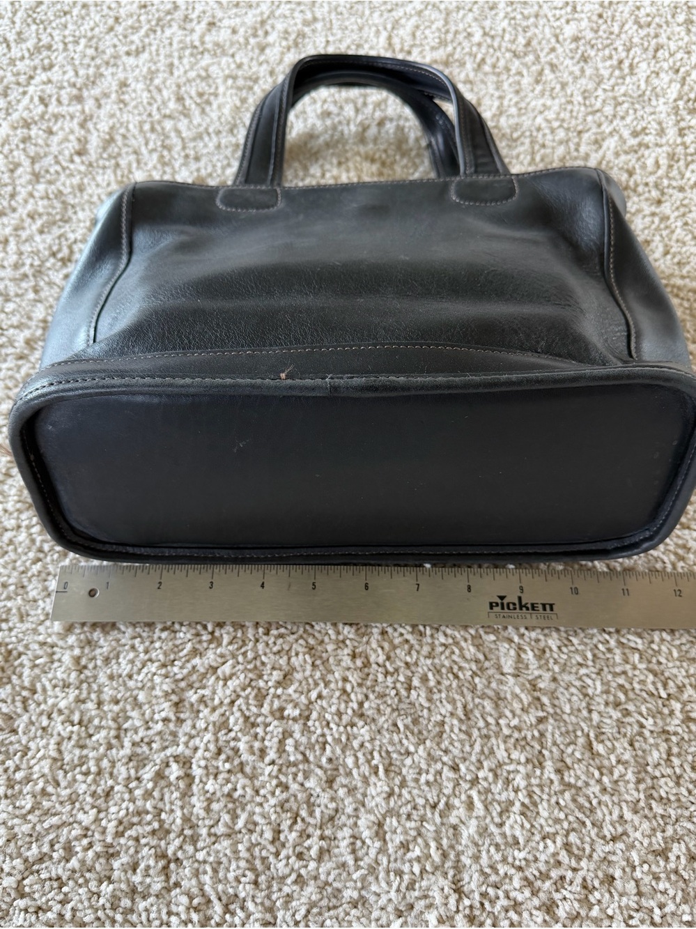 Vintage Black Leather Coach Bleecker Satchel - Picture 8 of 8